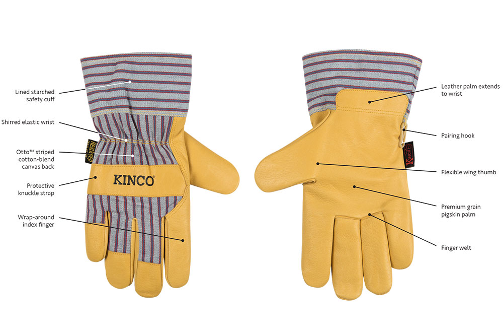 Picture of Kinco Lined Grain Pigskin Leather Palm Gloves