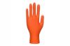 Picture of Portwest Heavy Duty Orange DIsposable Gloves (100 Pack)