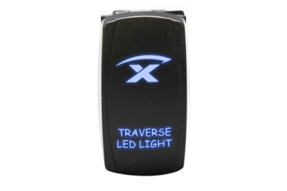 Picture of Race Sport 3-Way LED Logo Rocker Switch with 4-Pins - Middle Off, Function 1 Up, Function 2 Down