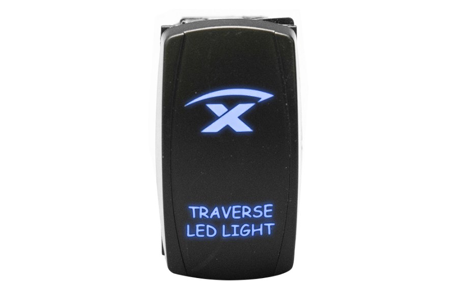 Picture of Race Sport Traverse - 3 Position Way LED Logo Rocker Switch with 4-Pins - Middle Off, Function 1 Up, Function 2 Down
