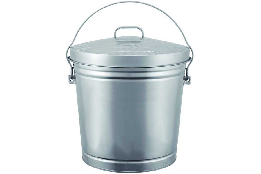 Picture of 6-Gal. Galvanized Steel Trash Can with Locking Lid