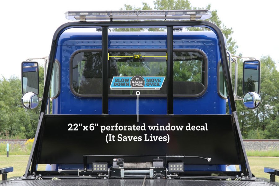 Picture of Zip's Vinyl Window Decal - Slow Down Move Over It Saves Lives