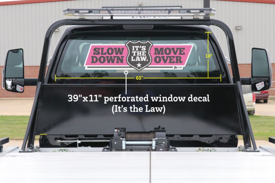 Picture of Zip's Vinyl Window Decal - Slow Down Move Over It's The Law