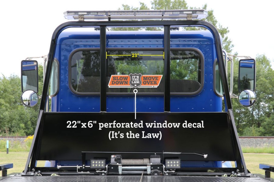 Picture of Zip's Vinyl Window Decal - Slow Down Move Over It's The Law