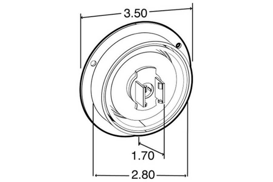 Picture of Truck-Lite Round High Profile 8 Diode Clearance Marker Fit N' Forget Light w/
Flange Mount