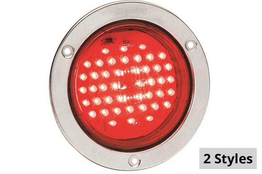 Picture of MAXXIMA 4"-dia. Stop/Tail/Turn LED Light Kit w/ Stainless Flange and Short Wire