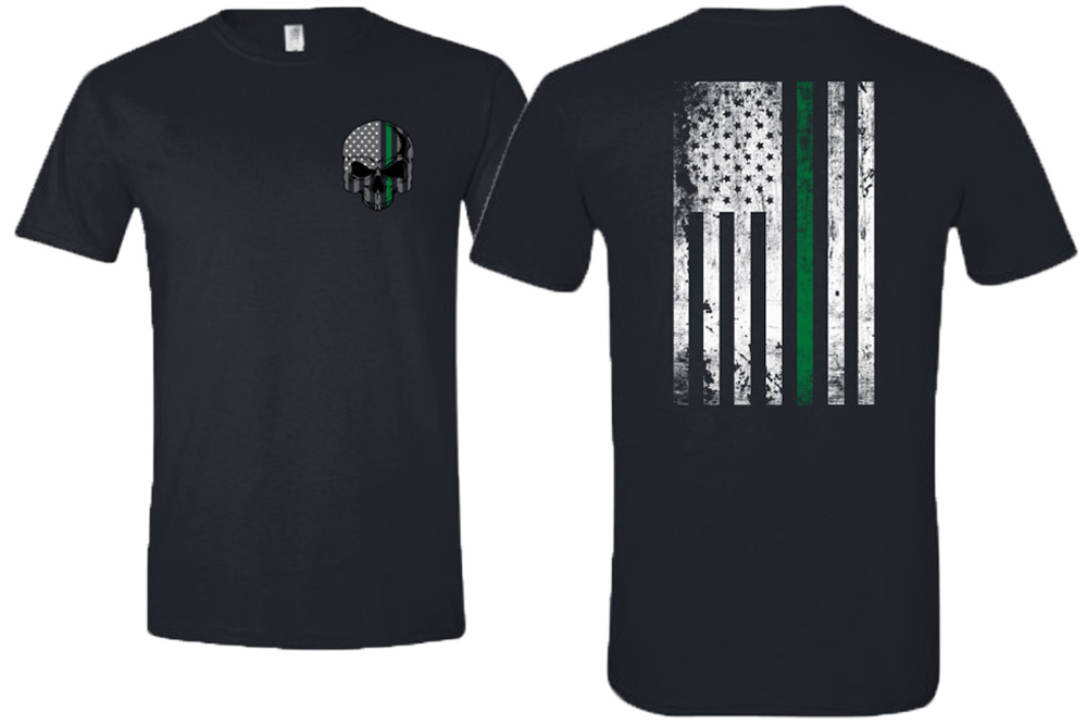 Picture of Zip's Skull and American Flag Shirt