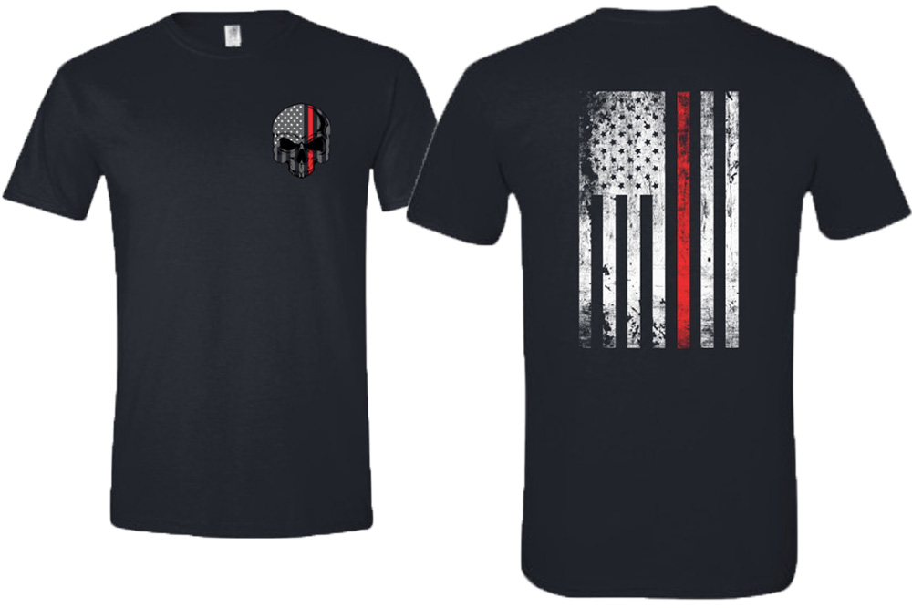 Picture of Zip's Skull and American Flag Shirt