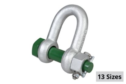 Picture of Green Pin Standard Dee Shackle with Safety Bolt and Fixed Nut