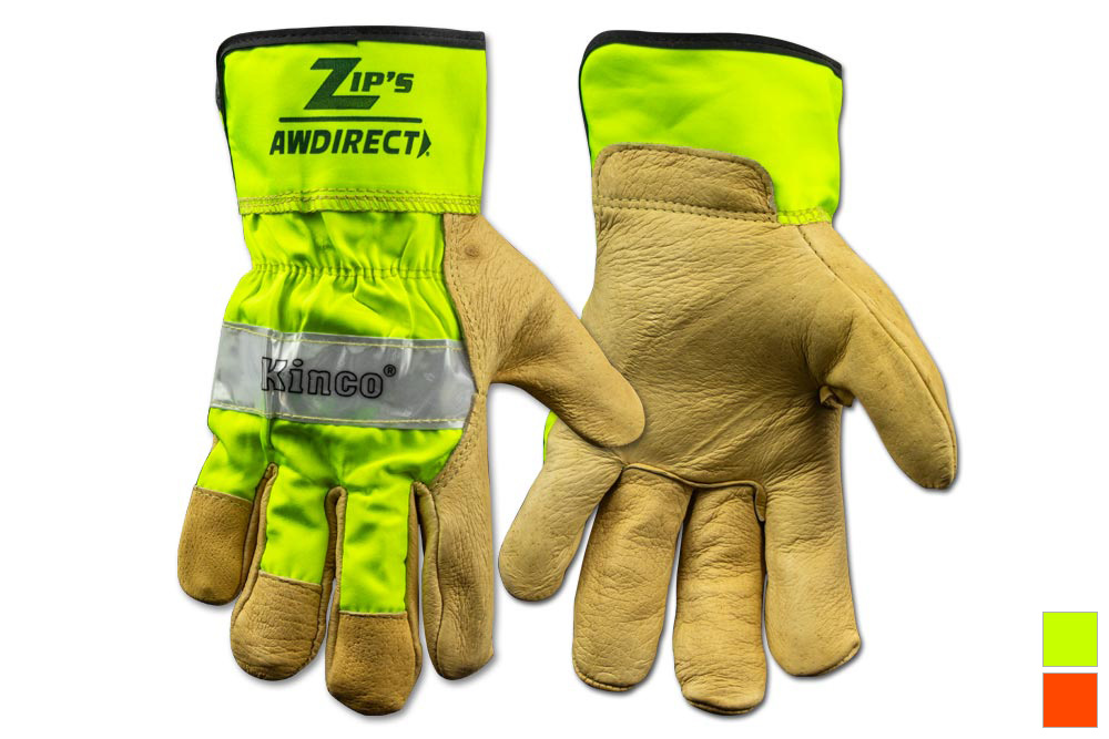 Picture of Zip's Hi-Vis Pigskin Reflective Gloves