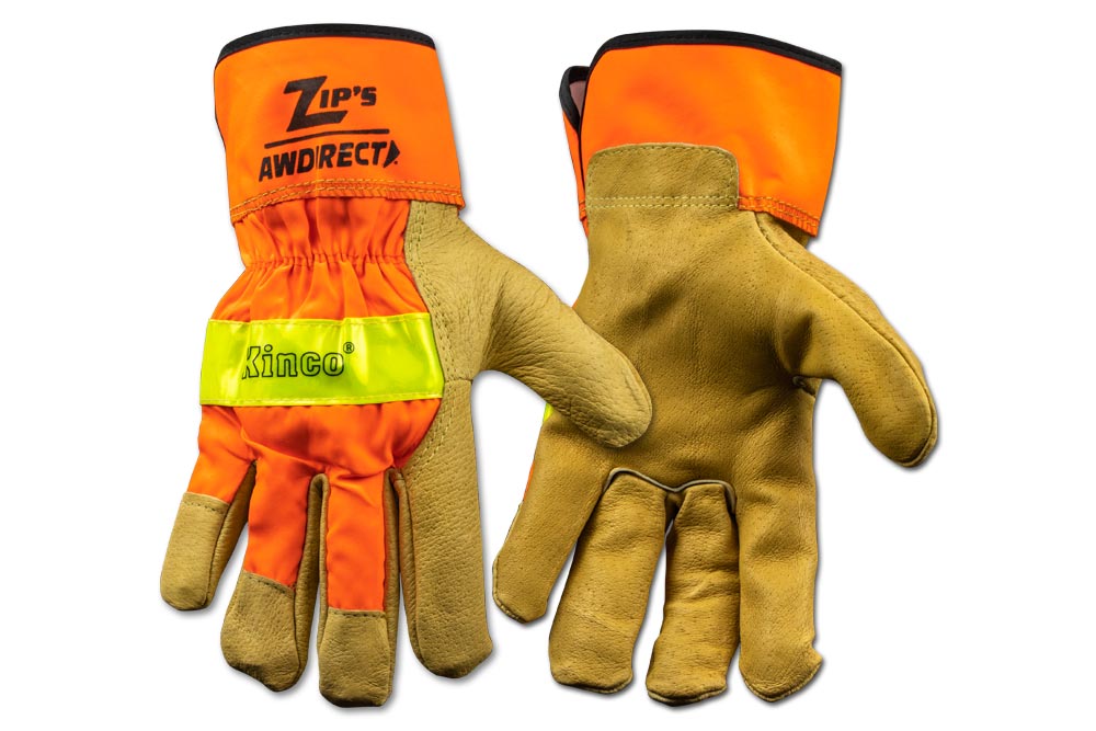 Picture of Zip's Hi-Vis Pigskin Reflective Gloves