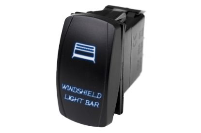 Picture of Race Sport LED Rocker Switch w/ Blue LED Radiance (Windshield Light Bar)