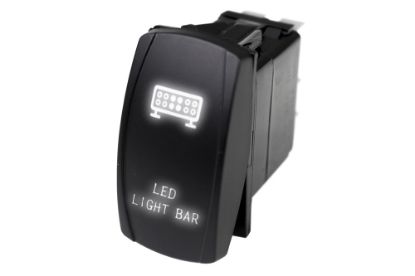 Picture of Race Sport LED Rocker Switch w/ White LED Radiance (LED Light Bar)