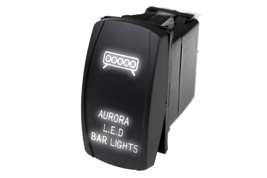 Picture of Race Sport LED Rocker Switch w/ White LED Radiance (Aurora LED Bar Lights)