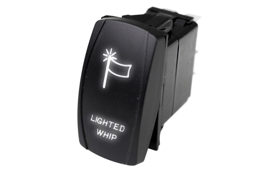 Picture of Race Sport LED Rocker Switch w/ White LED Radiance (Lighted WHIP)