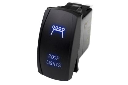 Picture of Race Sport LED Rocker Switch w/ Blue LED Radiance (Roof Lights)