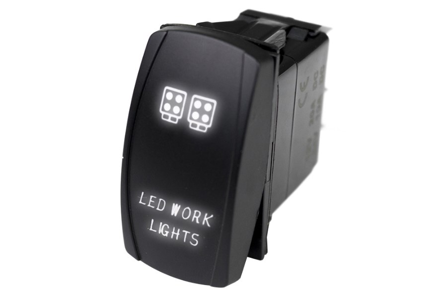 Picture of Race Sport LED Rocker Switch w/ White LED Radiance (LED Work Lights)