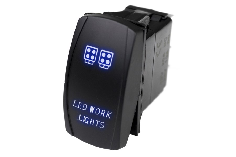 Picture of Race Sport LED Rocker Switch w/ Blue LED Radiance (LED Work Lights)