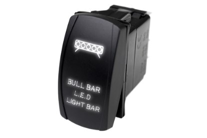 Picture of Race Sport LED Rocker Switch w/ White LED Radiance (Bull Bar LED Light Bar)