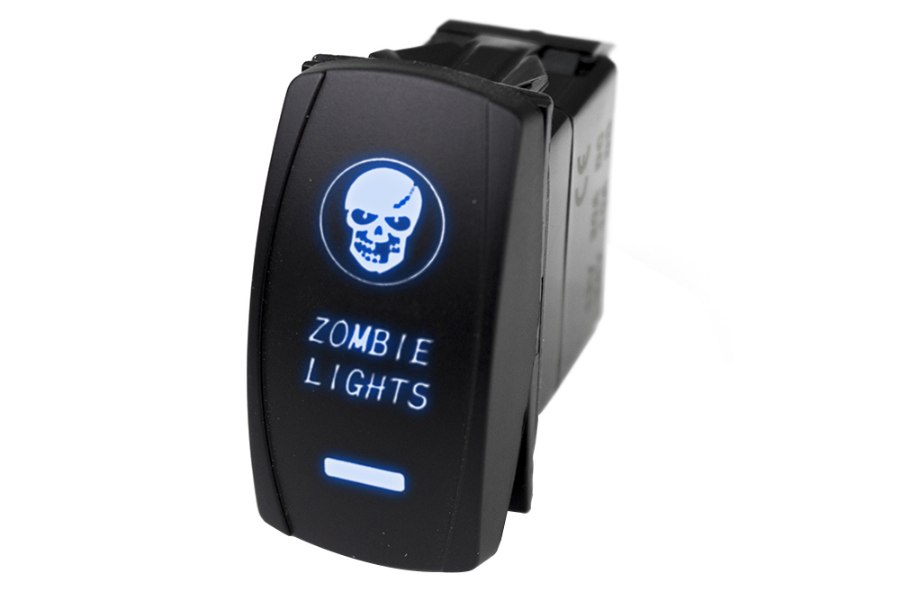 Picture of Race Sport LED Rocker Switch w/ Blue LED Radiance (Zombie Lights)