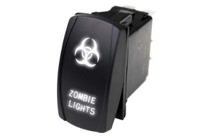 Picture of Race Sport LED Rocker Switch w/ White LED Radiance (Zombie Lights)