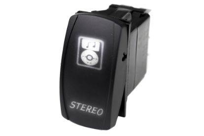 Picture of Race Sport LED Rocker Switch with WHITE LED Radiance - Stereo