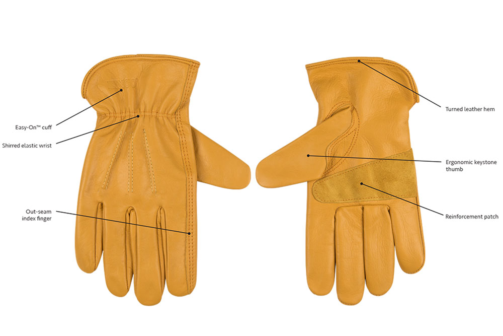 Picture of Kinco Unlined Premium Grain Cowhide Driver Gloves with Palm Patch