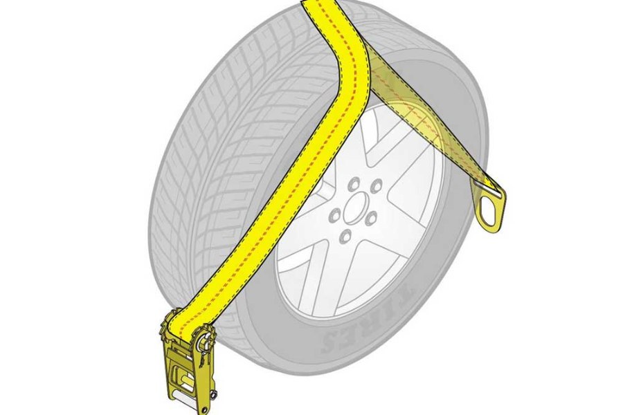 Picture of B/A Products Wheel Lift Tie-Down Strap with Grab Plate