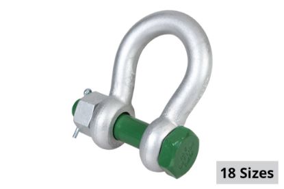 Picture of Green Pin Bow Shackle with Safety Bolt