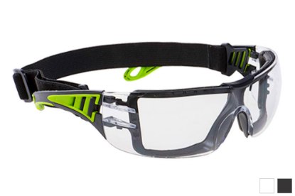 Picture of Portwest Tech Look Plus Safety Glasses, Clear or Smoke