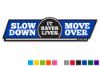 Picture of Zip's Vinyl Vehicle Decal - Slow Down Move Over It Saves Lives