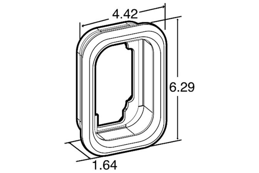 Picture of Truck-Lite Rectangular Open Back PVC Grommet