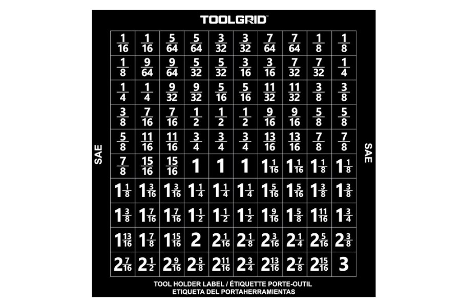 Picture of CTech Tool Grid Identification Labels