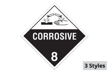 Picture of INCOM Class 8 Corrosives Placard