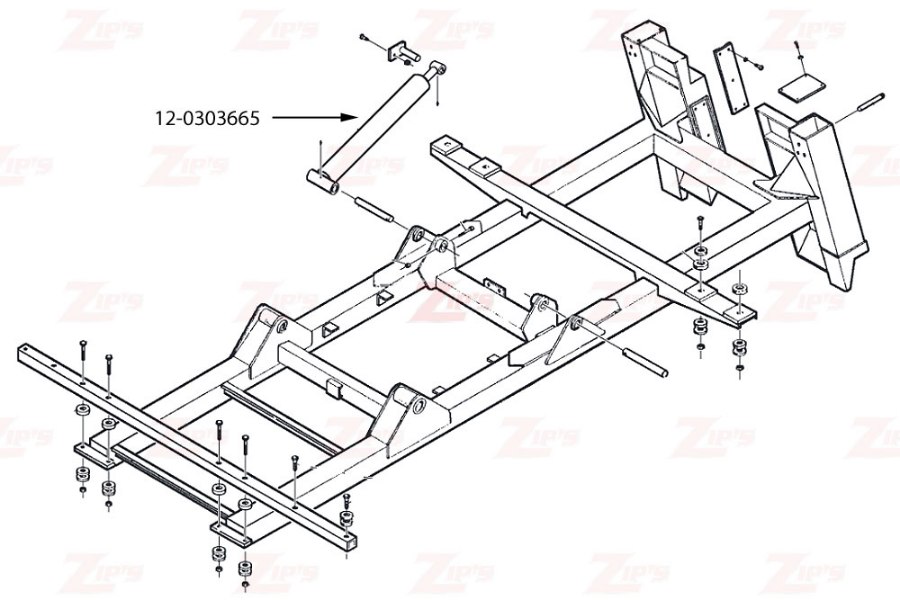 Picture of iiller Boom Lift Cylinder, USE P/N: 12-0303665