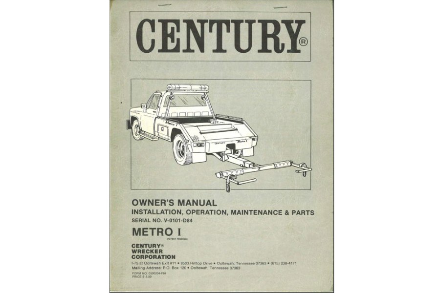 Picture of Manual, Owners - Metro I