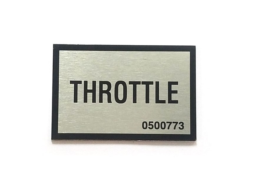 Picture of Miller Throttle Decal Plate