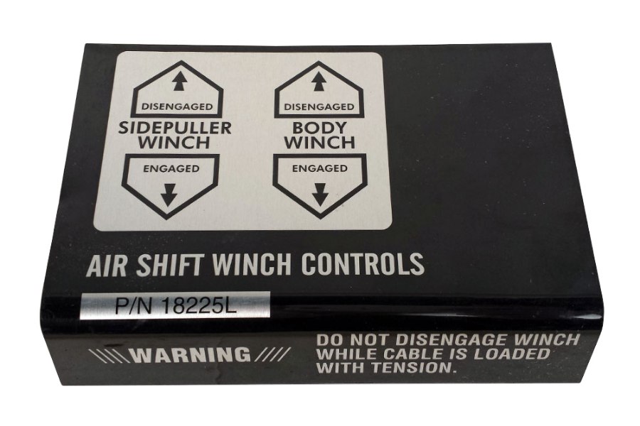 Picture of Chevron Air Shift Winch Control Warning Decal, Driver Side