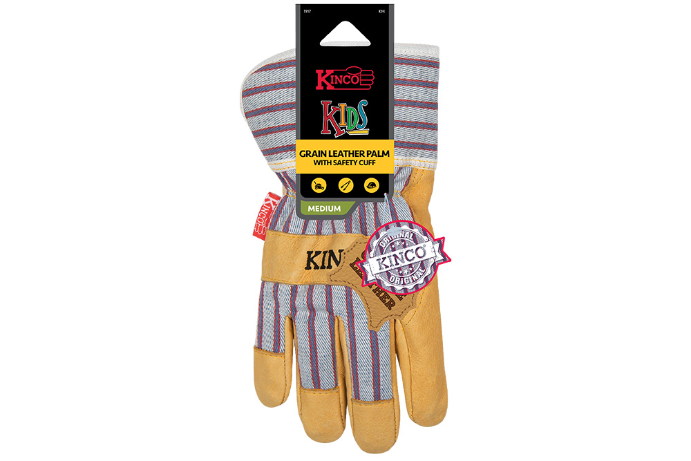 Picture of Kinco Kids' Grain Leather Pal with Safety Cuff Gloves