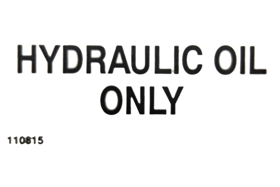 Picture of Landoll Hydraulic Fluid Only Decal