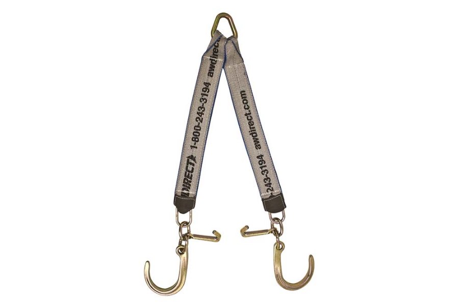 Picture of AW Direct Tow Pro V-Strap Assembly with 8" J/Mini J-Hooks