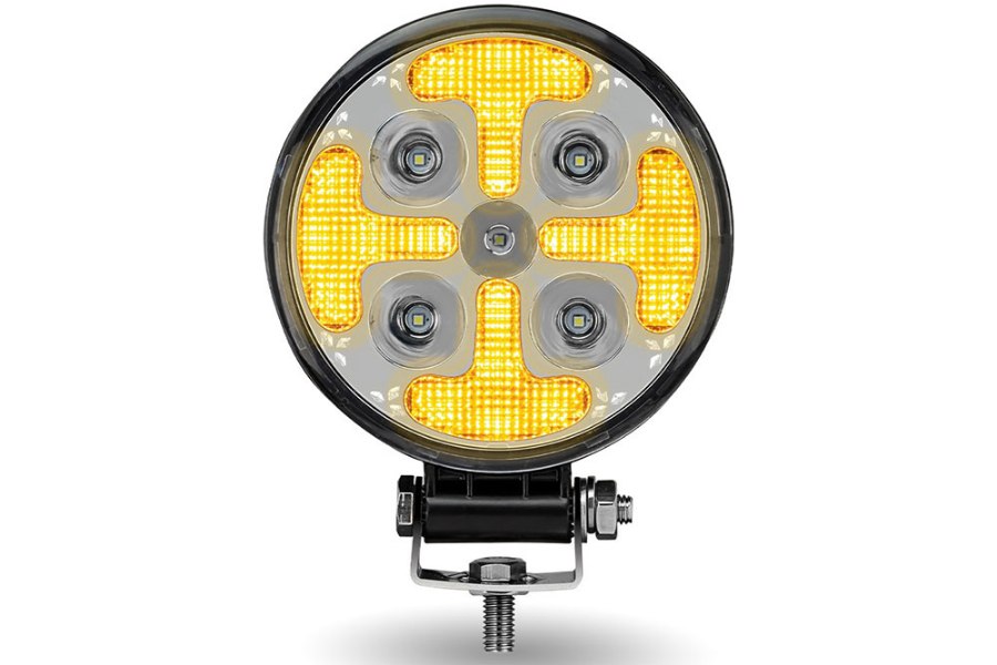 Picture of Maxxima 4.5" Round Spot LED Work Lamp With Amber Strobe