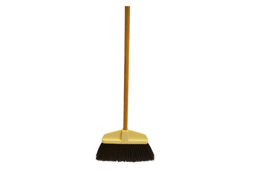 Picture of Bruske Brown Poly Cap Broom with Wood Handle
