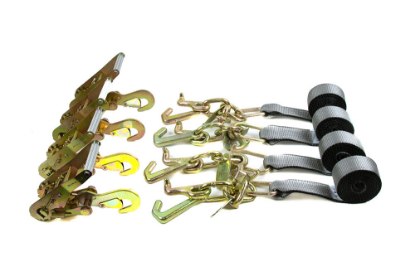 Picture of AW Direct 4-Point Tie-Down Kit, Cluster Straps and Ratchets with Snap Hooks