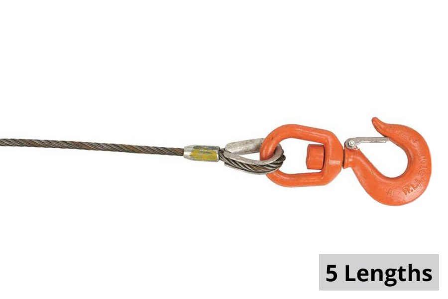Picture of Lift-All Imported IWRC Wire Rope - Swivel Hook and Latch