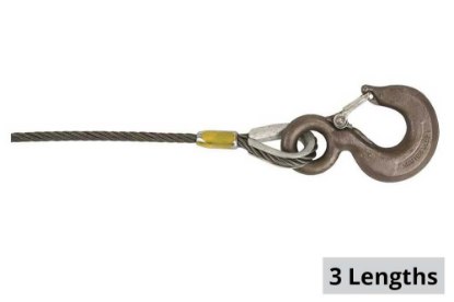 Picture of Lift-All Domestic Fiber Core Wire Rope - Hook and Latch