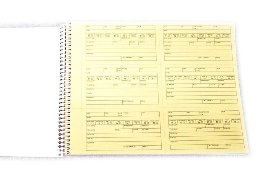 Picture of Zip's Telephone Tow Log Book