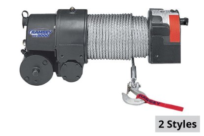 Picture of Ramsey RE 8000R 8,000 lb. Electric Planetary Winch w/ 12' Wire Pendant
