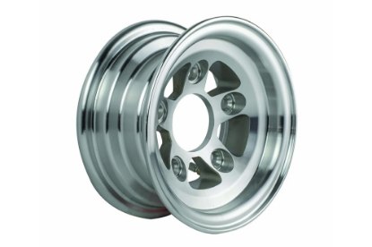 Picture of Collins Dolly Replacement Wheel Aluminum Slotted Diamond Cut Finish 8" x 3.75"
- Wheel Only