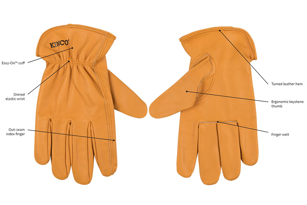 Picture of Kinco Unlined Grain Buffalo Leather Driver Gloves